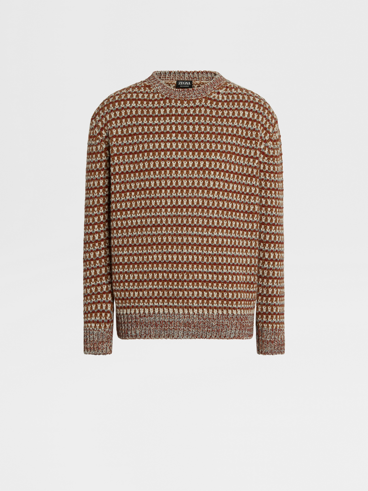 Cuello Redondo en Oasi Cashmere Rojo Oscuro